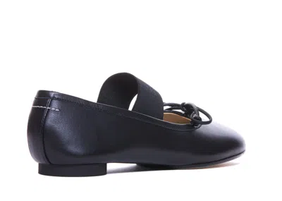 Mm6 Maison Margiela Mm6 By Maison Margiela Ballerina Anatomic Leather Flats In Black