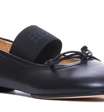 Mm6 Maison Margiela Mm6 By Maison Margiela Ballerina Anatomic Leather Flats In Black