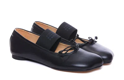 Mm6 Maison Margiela Mm6 By Maison Margiela Ballerina Anatomic Leather Flats In Black