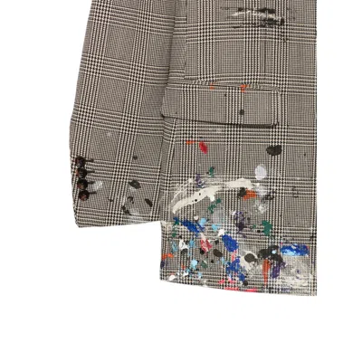 Gallery Dept. Check-pattern Double-breasted Coat In Gray