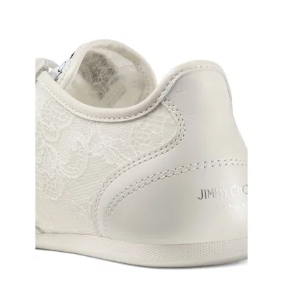 Jimmy Choo Beige Calf Leather Bos Taurus Athletic Sneakers In Neutral