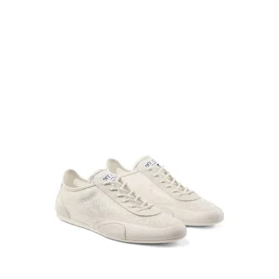 Jimmy Choo Beige Calf Leather Bos Taurus Athletic Sneakers In Neutral
