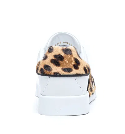 Dolce & Gabbana Portofino Light Strobel Nappa Calfskin Sneakers In White