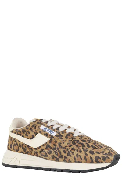 Autry Reelwind Low Sneakers In Leopard Suede And Rutaa Leather Shoes In Multi