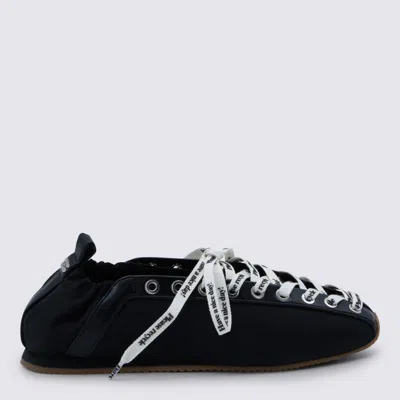 Ganni Alexander Mcqueen White Leather Sneakers With White Leather Heel
