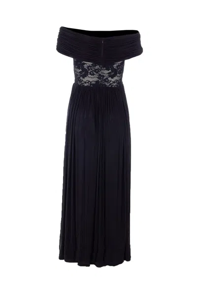 Zimmermann Off-the-shoulder Lace-trimmed Gathered Stretch-jersey Maxi Dress In Black