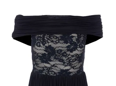 Zimmermann Off-the-shoulder Lace-trimmed Gathered Stretch-jersey Maxi Dress In Black