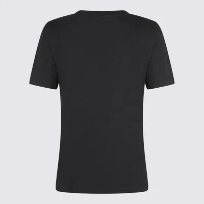 Chloé Women Black Crewneck T-shirt With Maxi Logo Print On The Front In Cotton Woman