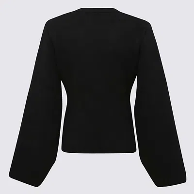 Khaite Scarlet Cashmere Cropped Cardigan In Black