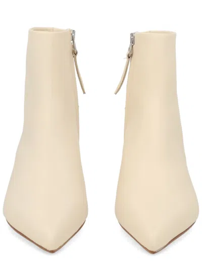 Aeyde Sofie Boots Pointed Toe Kitten Heel In White