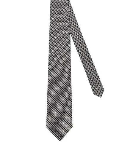 Tom Ford Patterned Silk Tie In Neutral