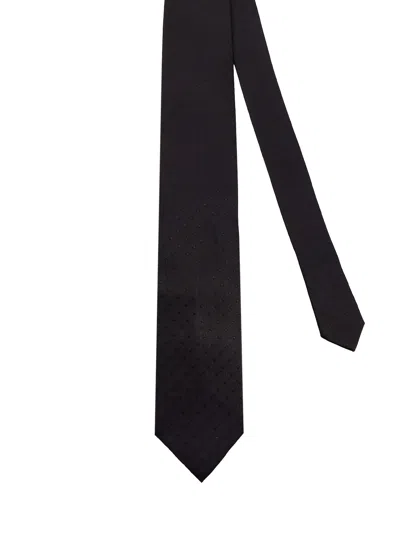 Tom Ford Patterned Silk Tie In Black