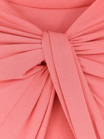 Tom Ford Open-back Asymmetric Knotted Crepe-jersey Maxi Dress In White