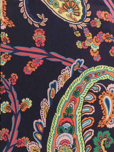 Etro Womens Bootcut Trousers Paisley Pattern In Blue