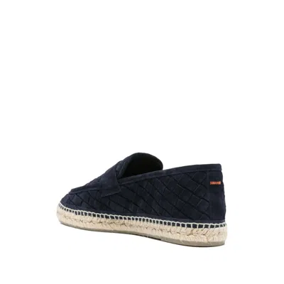 Castaã±er Java Blue Espadrillas With Contrasting Stitching And Pull-tab At The Heel In Suede Man In Multi