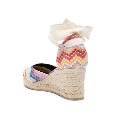 Missoni Chevron-pattern Tie Espadrilles In Multi
