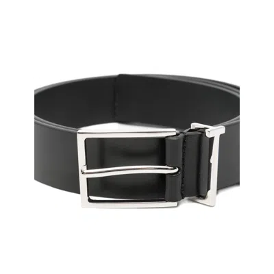 Tom Ford Logo-loop Leather Belt In Black