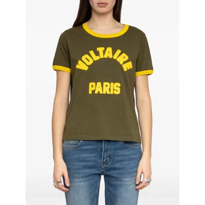 Zadig & Voltaire Womens Tilleul Alys Text-print Cotton T-shirt In Black