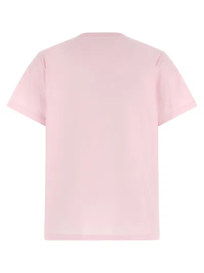 Ganni Graphic Print Crew Neck Short Sleeve Top In Multi