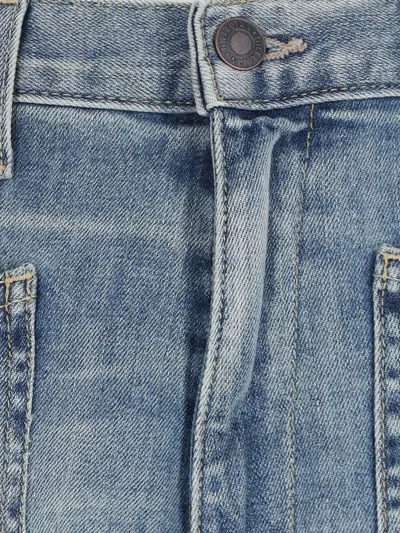 Nili Lotan Shon High Waist Barrel Leg Jeans In Blue