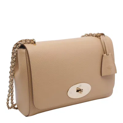 Mulberry Medium Lily Turn-lock Chain Leather Shoulder Bag In Brown