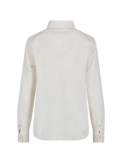 Levi's Ivory Lyocell Blend Iconic Western Shirt In Neutral