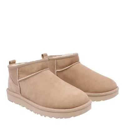 Ugg Classic Ultra Mini Suede Boots For Woman In Brown