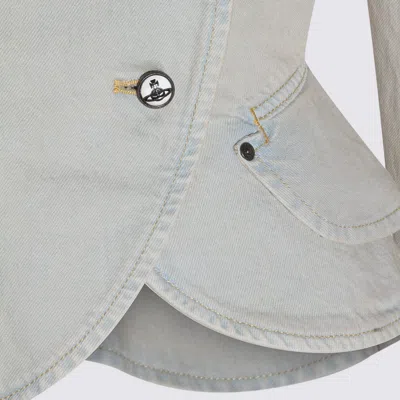 Vivienne Westwood Light Grey Cotton Blazer In Blue