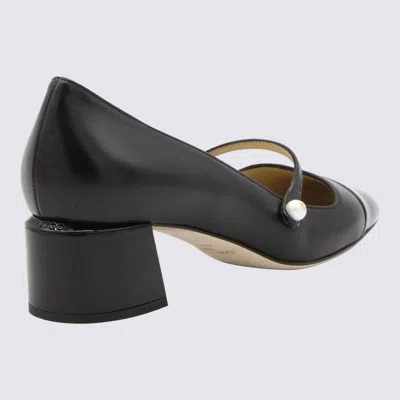 Jimmy Choo Elisa 45 Embellished Patent-trimmed Leather Mary Jane Pumps In Black