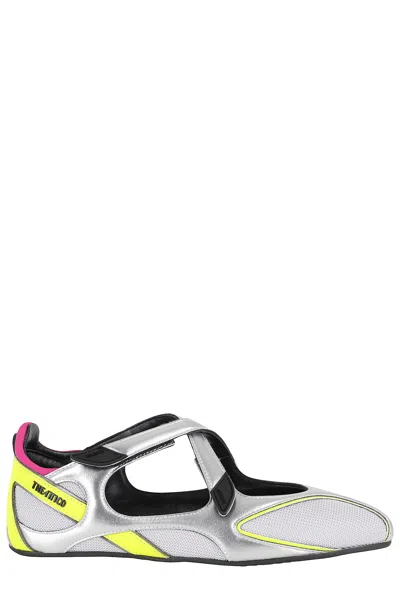 Attico Floor 01 Multicolor Ballet Shoes With Logo On The Side And Cut-out Design In Fabric Woman