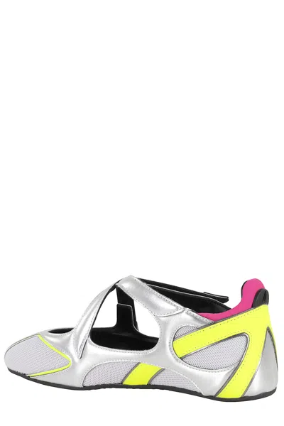 Attico Floor 01 Multicolor Ballet Shoes With Logo On The Side And Cut-out Design In Fabric Woman