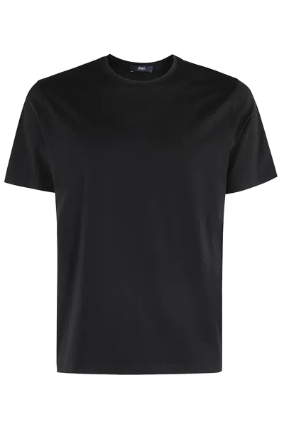 Herno Round-neck Basic T-shirt In Black