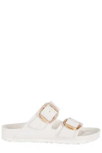 Birkenstock Arizona Big Buckle Eva Eggshell Two Bar Mules In Black