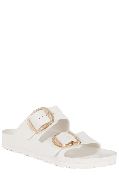 Birkenstock Arizona Big Buckle Eva Eggshell Two Bar Mules In Black