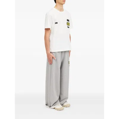 Mm6 Maison Margiela Patch Graphic Crew Neck Short Sleeve T-shirt In White