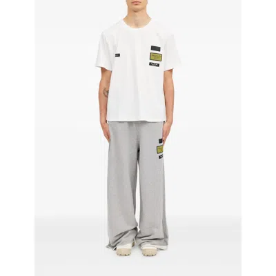 Mm6 Maison Margiela Patch Graphic Crew Neck Short Sleeve T-shirt In White