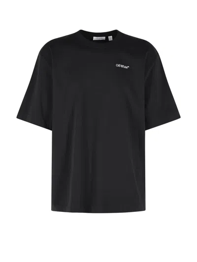 Off-white Slim Fit Scratch Arrow Graphic T-shirt In Black