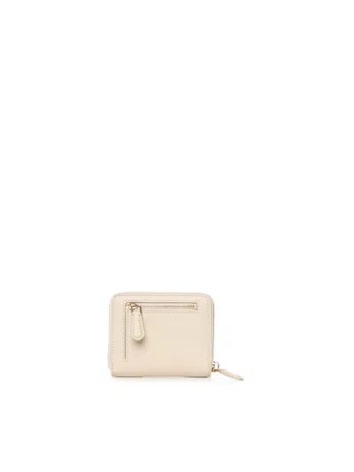 Marc Jacobs Leather Logo Wallet In White
