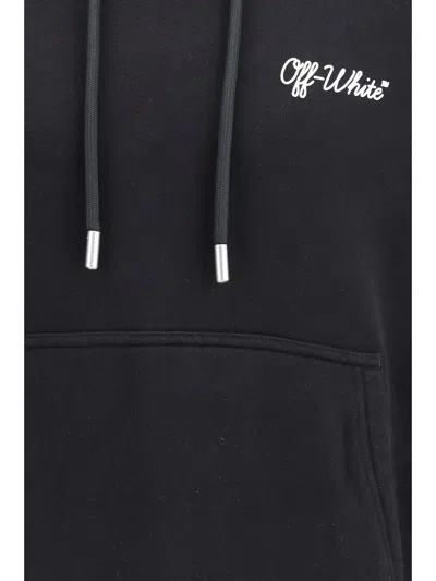 Off-white Script Skate Drawstring Hoodie In Black