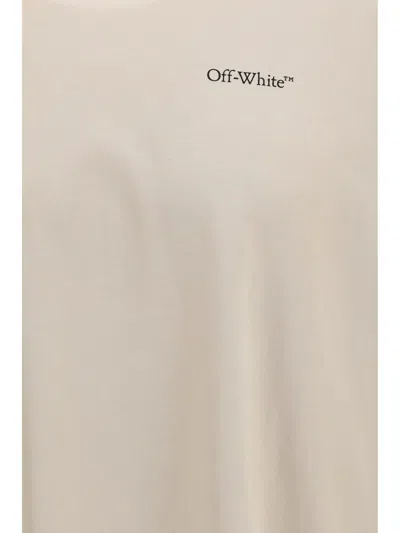 Off-white Ss22 Logo Round Neck Pullover Short Sleeve Loose Fit Khaki In Neutral