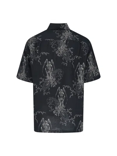 Our Legacy Mens Death Paisley Print Graphic-print Short-sleeve Cotton And Linen Shirt In Multi