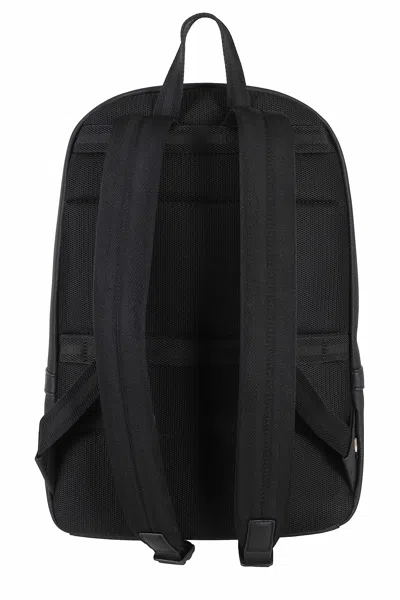 Hugo Boss Polyester Backpack In Black