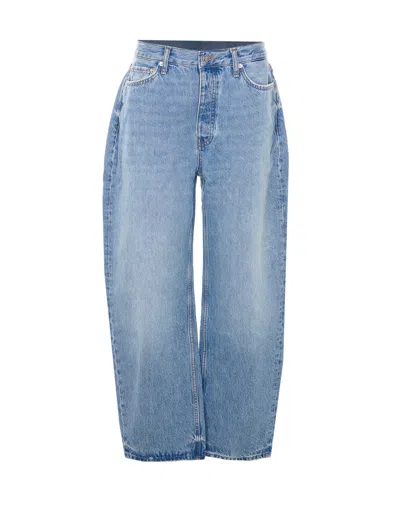 Anine Bing Five-pocket Denim Trousers Featuring Belt Loops In Blue