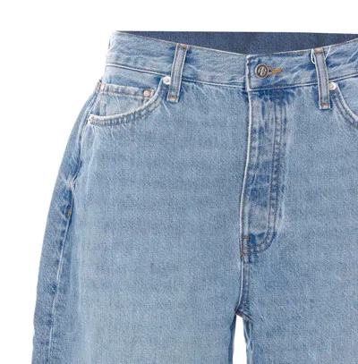 Anine Bing Five-pocket Denim Trousers Featuring Belt Loops In Blue