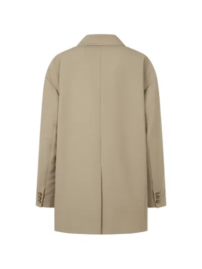 Tomboy Buttoned Maxi Jacket In Neutral
