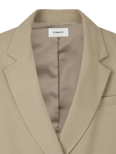 Tomboy Buttoned Maxi Jacket In Neutral