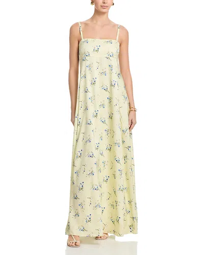 French Connection Ennis Harper Floral Print Sleeveless Maxi Dress In Green