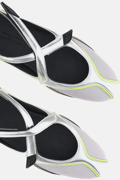 Attico Floor 01 Multicolor Ballet Shoes With Logo On The Side And Cut-out Design In Fabric Woman