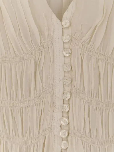 Isabel Marant Étoile Isabel Marant Etoile Briane Long Ecru Dress In White