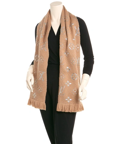 Louis Vuitton Logomania Shine Scarf' In Beige